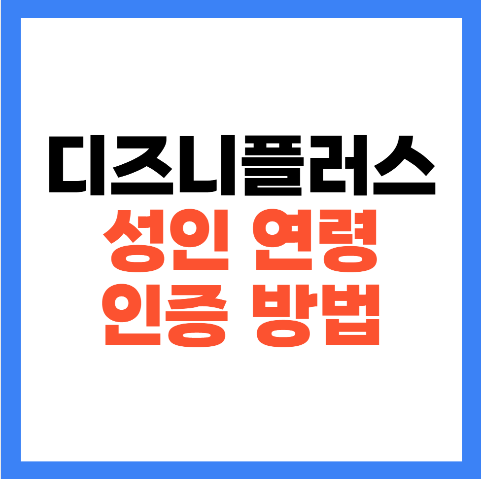디즈니플러스 성인 연령 나이 인증 방법 주기 안내 1 image 23
